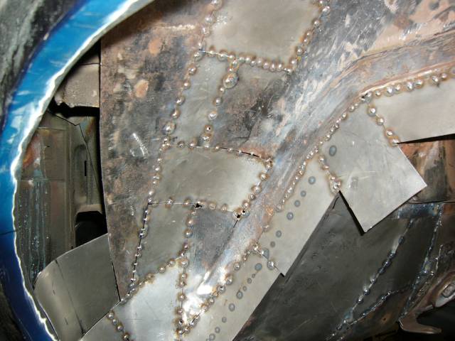 Vasemman takalokarin paikkausta